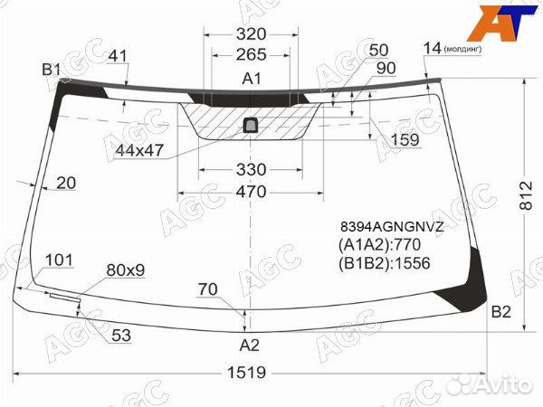Стекло лобовое toyota land cruiser prado 150