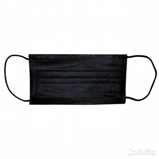 Маски одноразовые черные