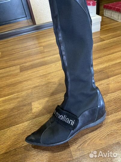 Ботфорты кожаные