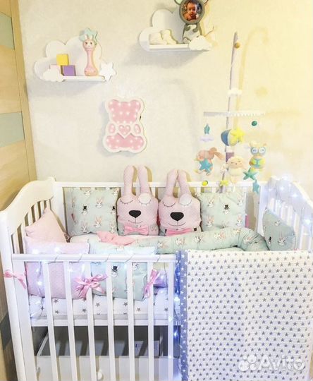 Бортики в детскую кроватку новые