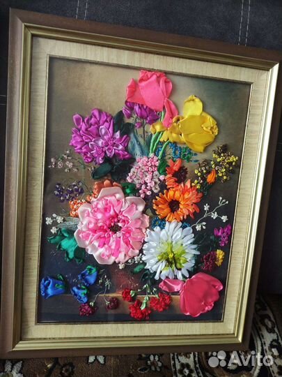 Букет из атласных лент