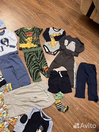 Вещи пакетом на мальчика 74 80 86