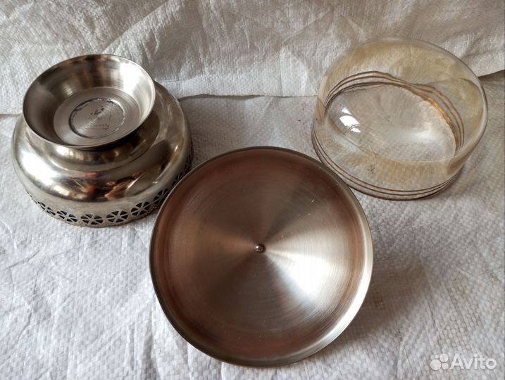 Мельхиоровая сахарница, конфетница СССР