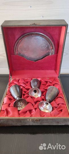 Рюмка 3 шт, серебро 875, Тф7