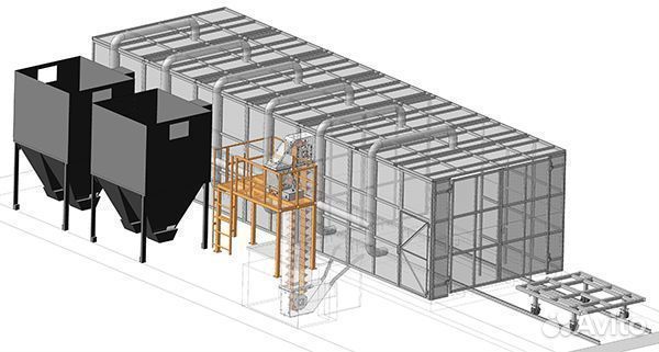 Обитаемая камера дробеструйной очистки