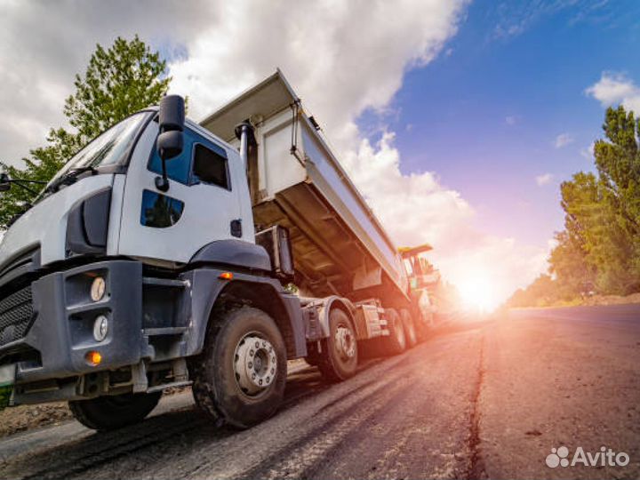 Песок карьерный. С доставкой. Денежкино