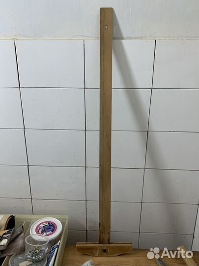 Рейсшина деревянная. Красная звезда. Антикварная