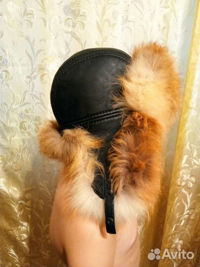 Мужская лисья шапка