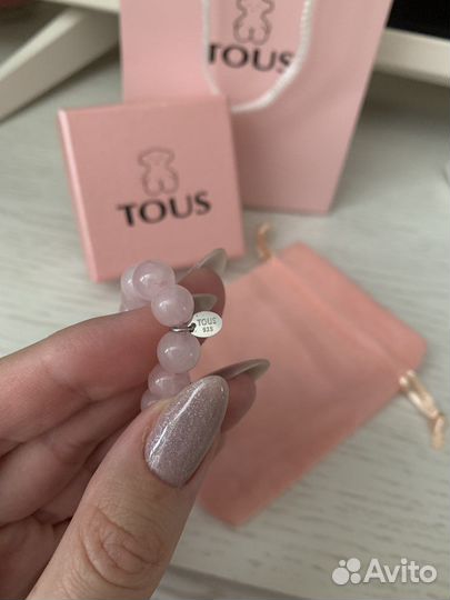 Браслет розовый кварц Tous