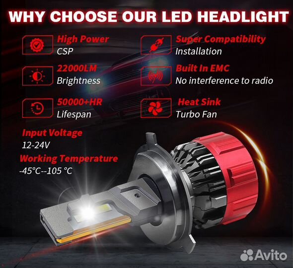 Светодиодные LED лампы, 110W, 6000K