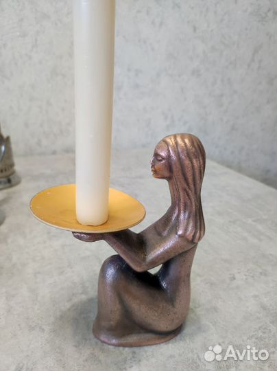 Подстаканники СССР, подсвечник, книги