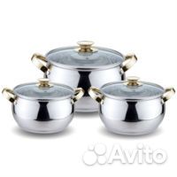 Набор и поштучно посуда Kelli,сталь 18\10 доставка