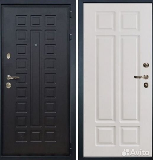 Стальные двери с зеркалом