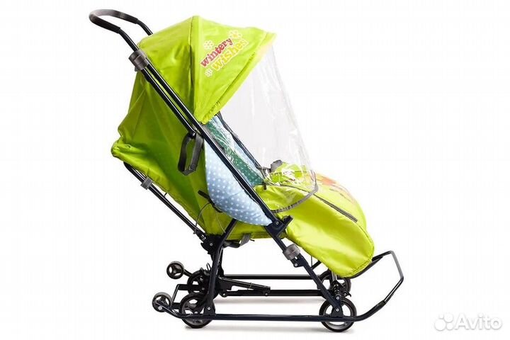 Санки-коляска Nika - Disney Baby 1 (DB1), Зеленый