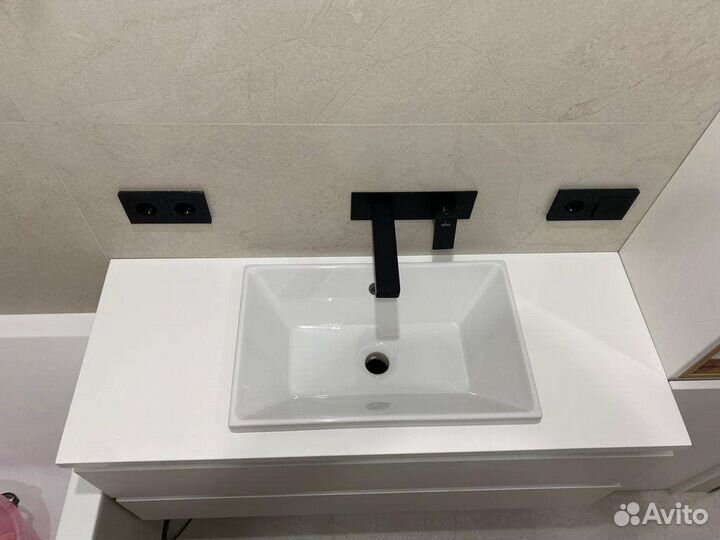 Каменная мойка для ванной