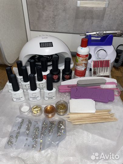 Лампа для ногтей, фрезер