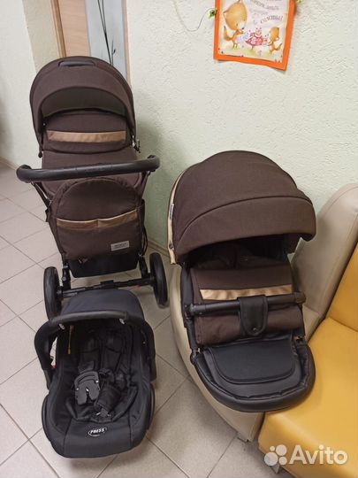 Коляска новинка Riko Delta 3 в 1. Шоколад