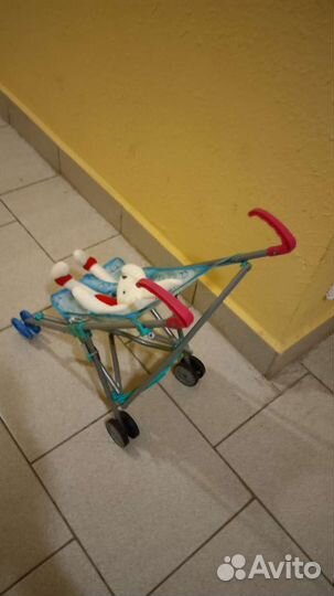 Коляска-каталка с зайцем ребенку от 1годика