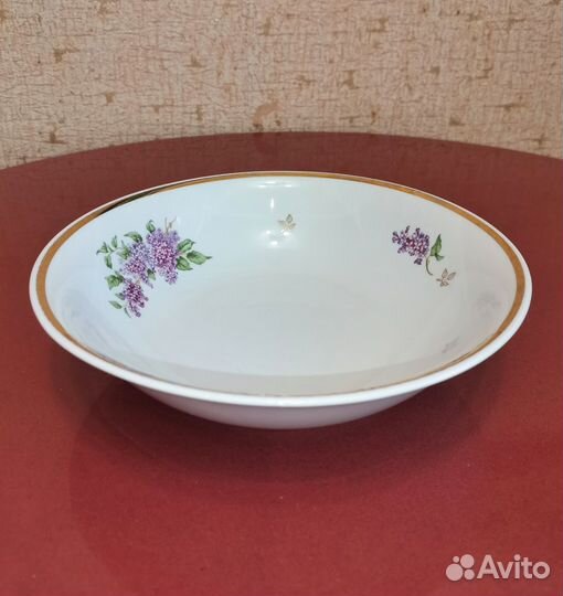 Тарелки и салатник «Сирень» Дулево 1965г