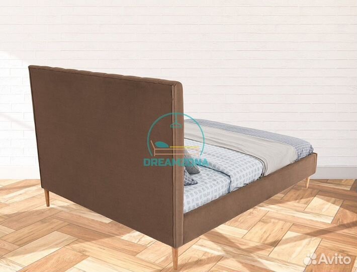 Кровать двуспальная Сиера с мягким изголовьем