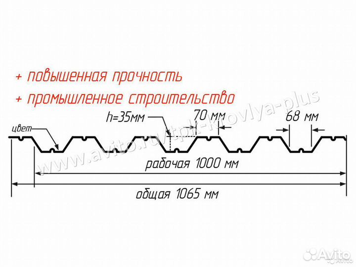 Профнастил нс-35. Собственное производство