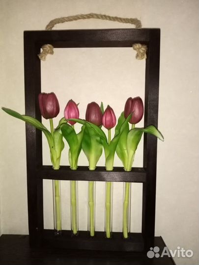 Ваза с колбами для интерьера