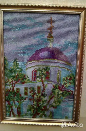Картина бисером ручной работы Собор