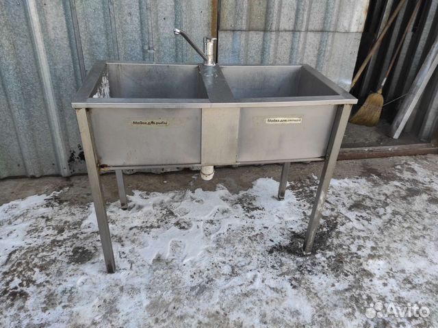 Мойка из нержавейки двойная 105*53 и др купить в Москве | Готовый ...