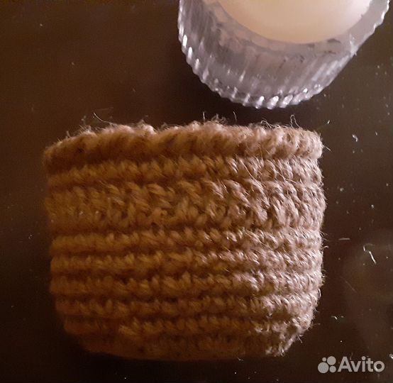 Изделия из джута корзинки вазочки кухонные банки