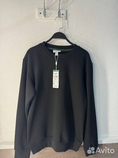 Свитшот Lacoste черный мужской люкс