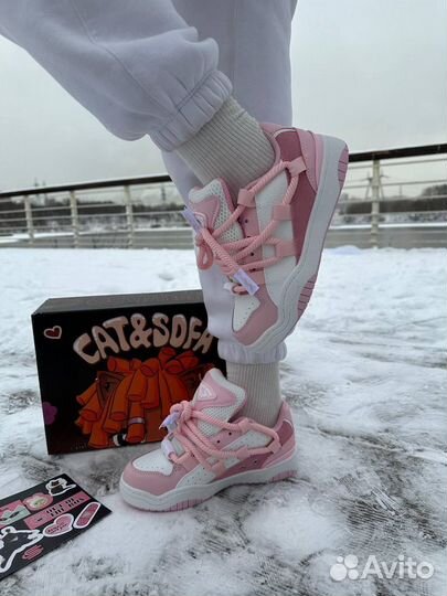 Кроссовки cat sofa розовые