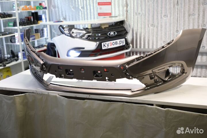 Бампер передний LADA Granta FL цвет кориандр 790