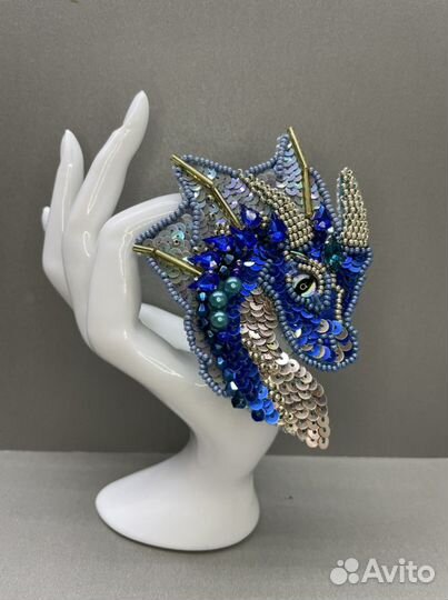 Брошь «дракон», «черный тигр»