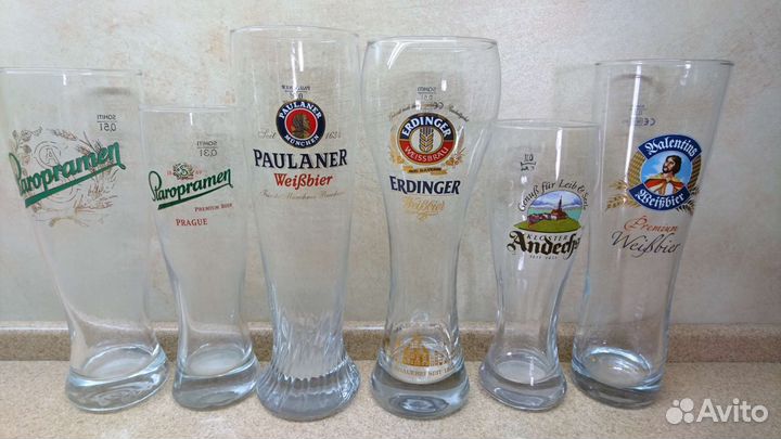 Пивные бокалы и кружки новые