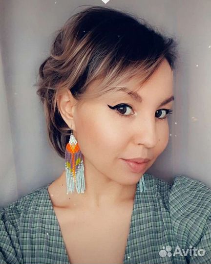 Серьги из бисера
