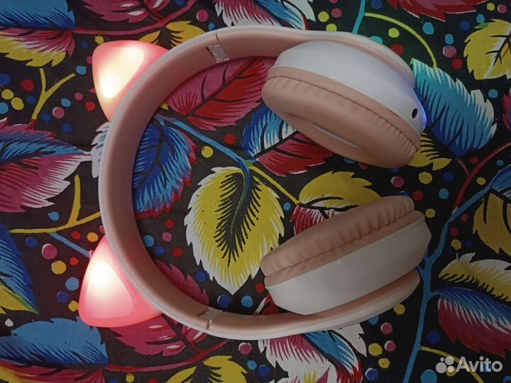 Детские наушники безпроводные кот