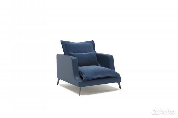 Rey кресло замша синий