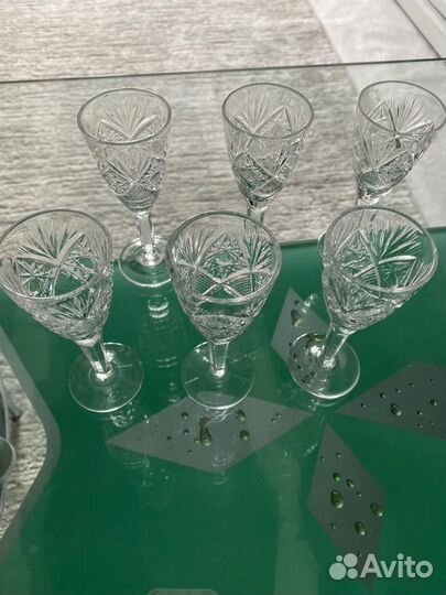 Рюмка,вазы,графин хрусталь сясср