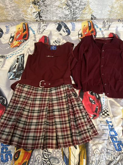 Форма школьная и кардиган для девочки 146-152