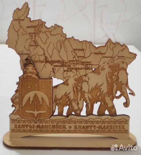Сувенир из дерева ручной работы Ханты - Мансийск