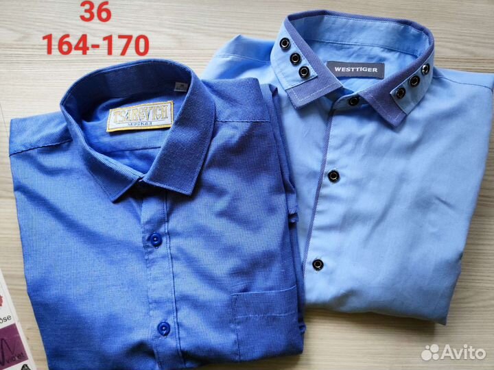 Рубашка голубая на мальчика 29, 32, 33, 34, 36