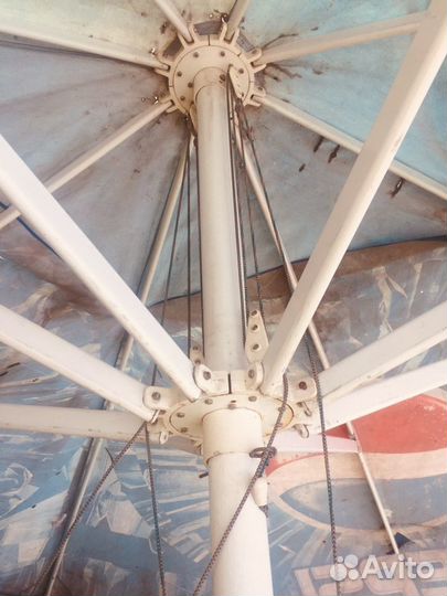 Уличный большой зонт для дачи,4*4 метра