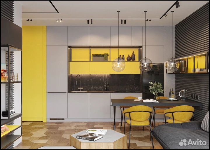 Кухня под потолок