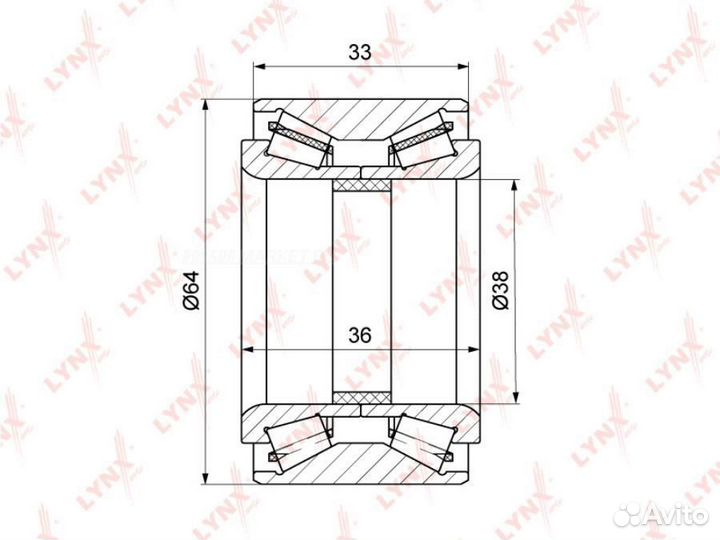 Lynxauto WB-1326 Комплект подшипника ступицы колес
