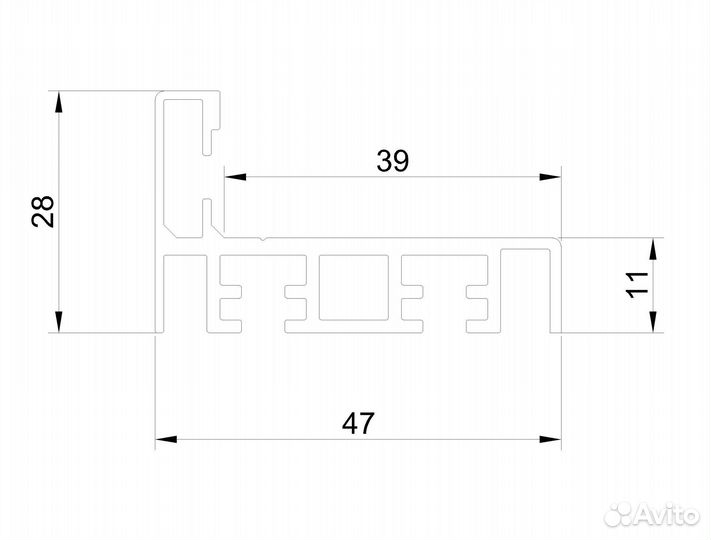 Алюминиевая коробка для двери