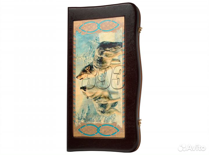 Нарды, шашки Волки №3 (резные) (50847)