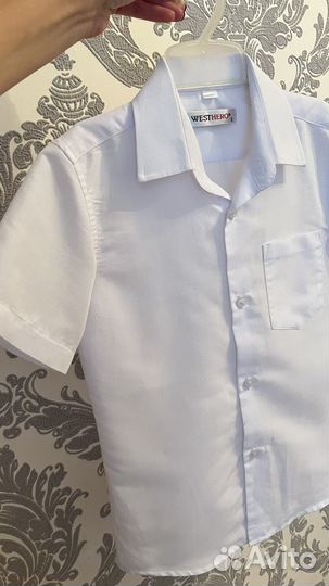 Рубашка белая детская для мальчиков