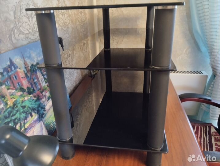 Подставка Арго стекло-сталь под тв и аппаратуру