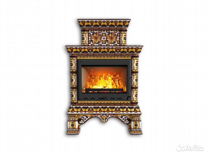 Изразцовая печь камин Кострома 2-х ярусный Октябрь