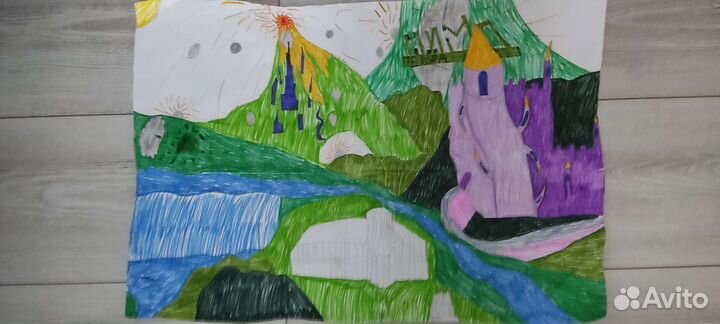 Картина, нарисованная будущим художником